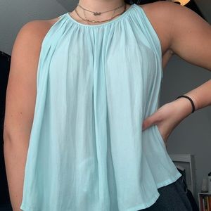 Light blue flowy tank top